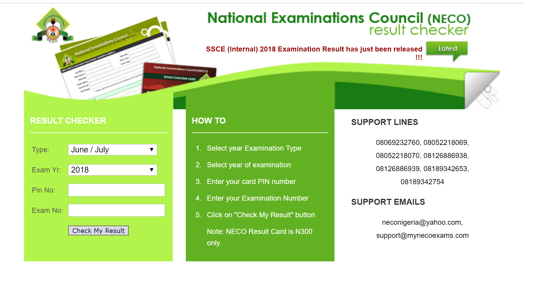 How to check NECO results in Nigeria