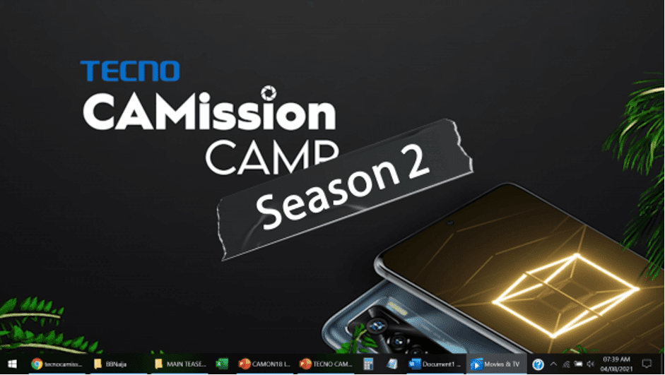 TECNO CaMission Reality Show